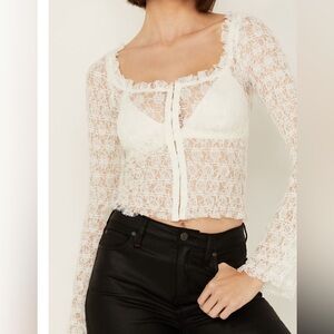 Free people lace sheer Madison top